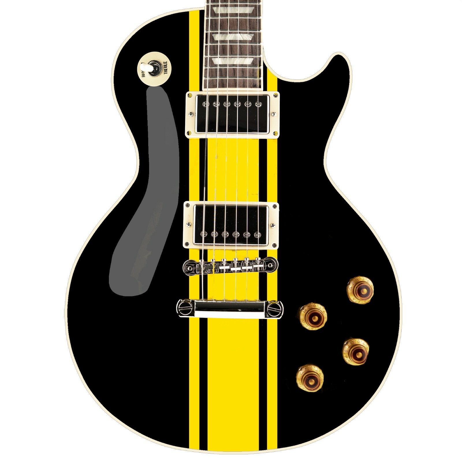 Wide Custom Racing Stripe Decal Stickers for Guitars & Basses 12 Colour Options