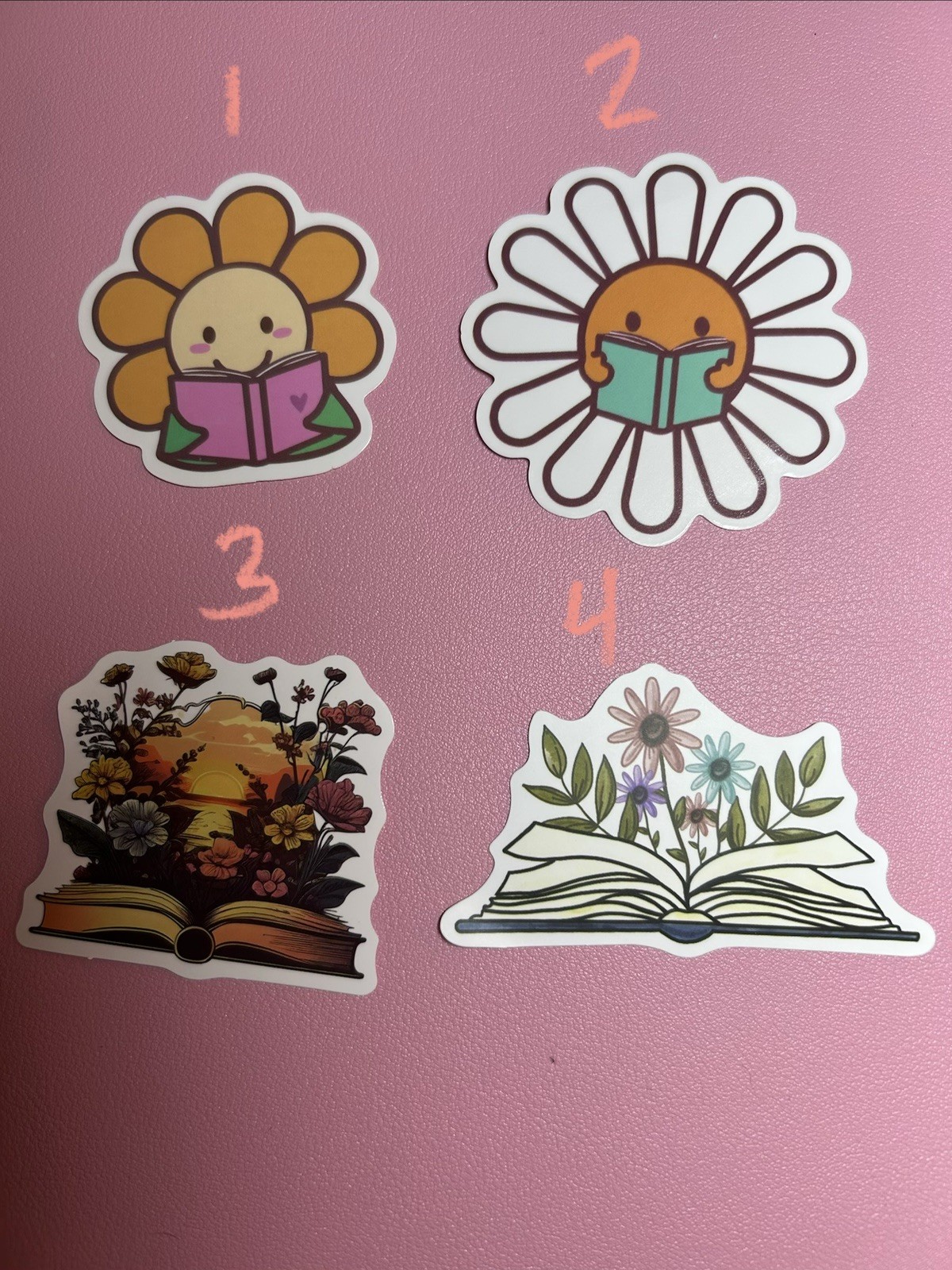 Flower Book Stickers
