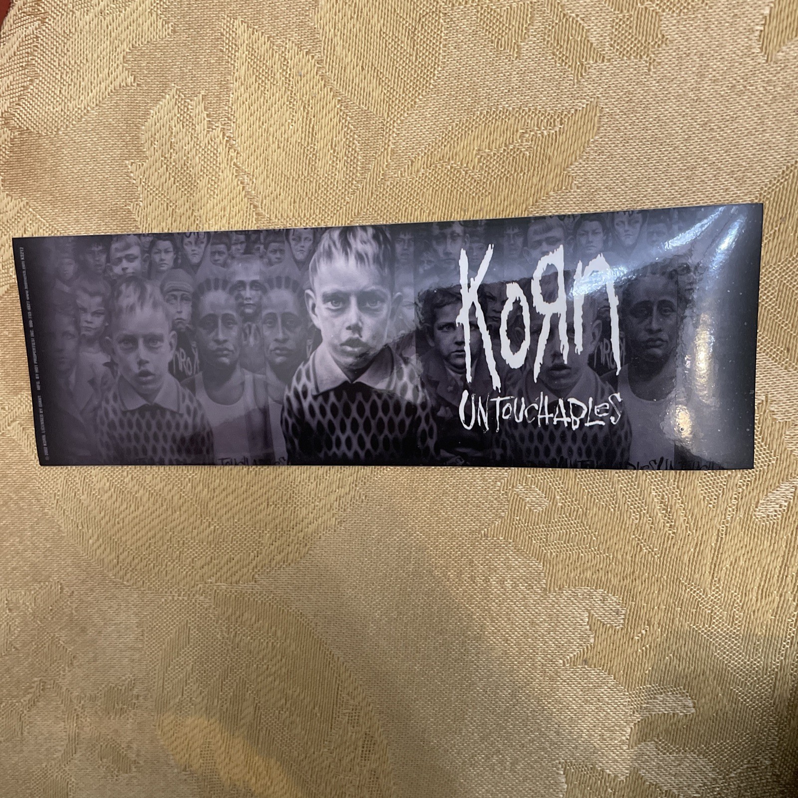 Korn Untouchables Black & White Children 2×6 Sticker