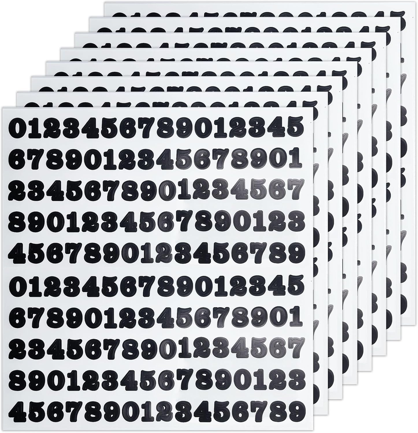 1/2 Inch Self Adhesive Vinyl Number Stickers, Waterproof Number Stickers for Org