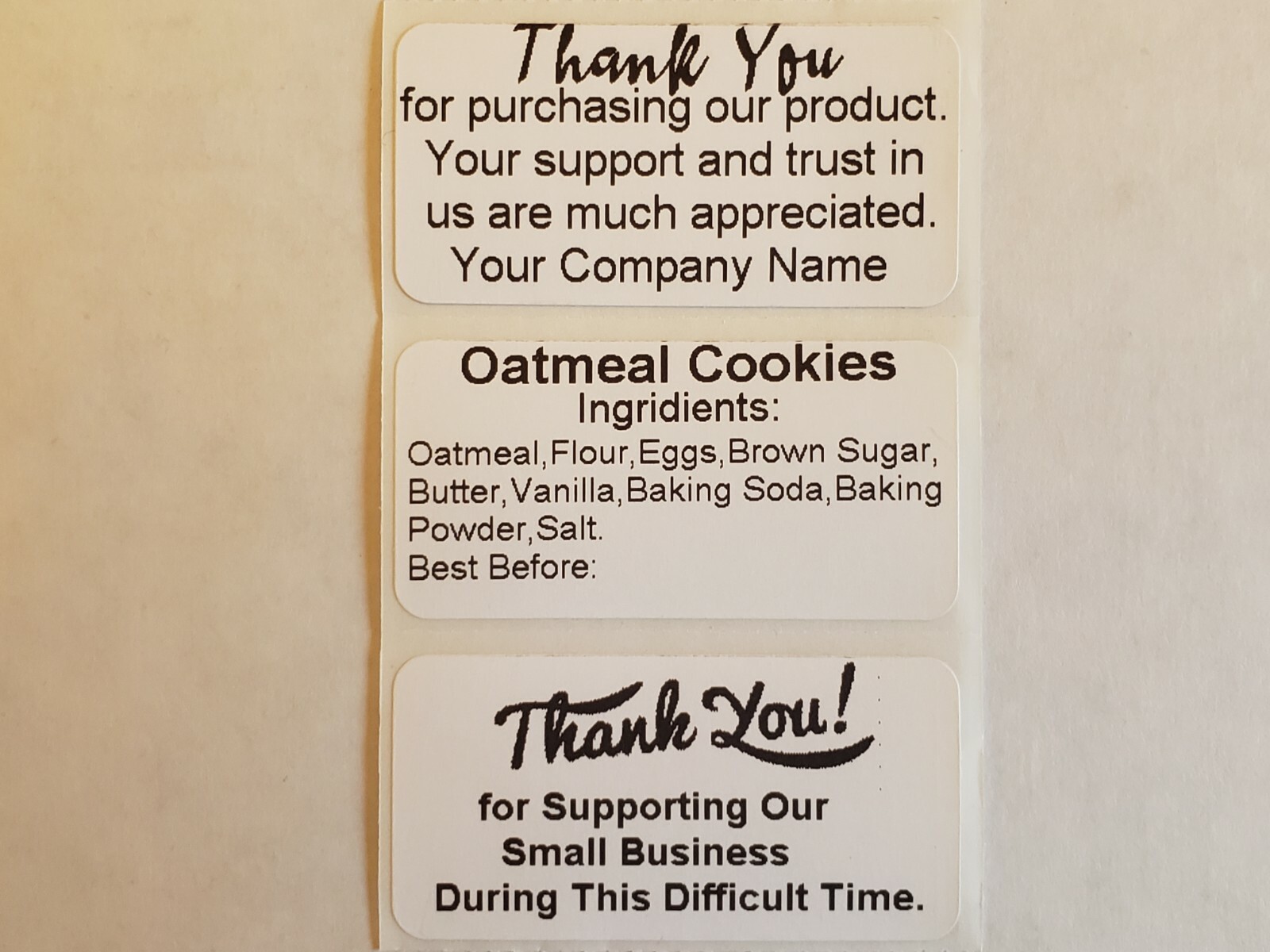 100 Custom Labels Stickers Personalized Tag 2"x1" Shipping Business Inventory