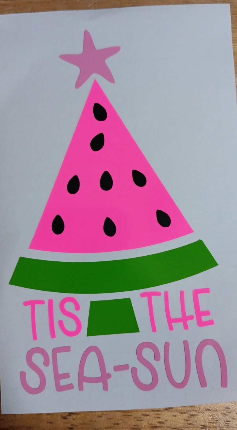 Christmas Watermelon Tree Decal