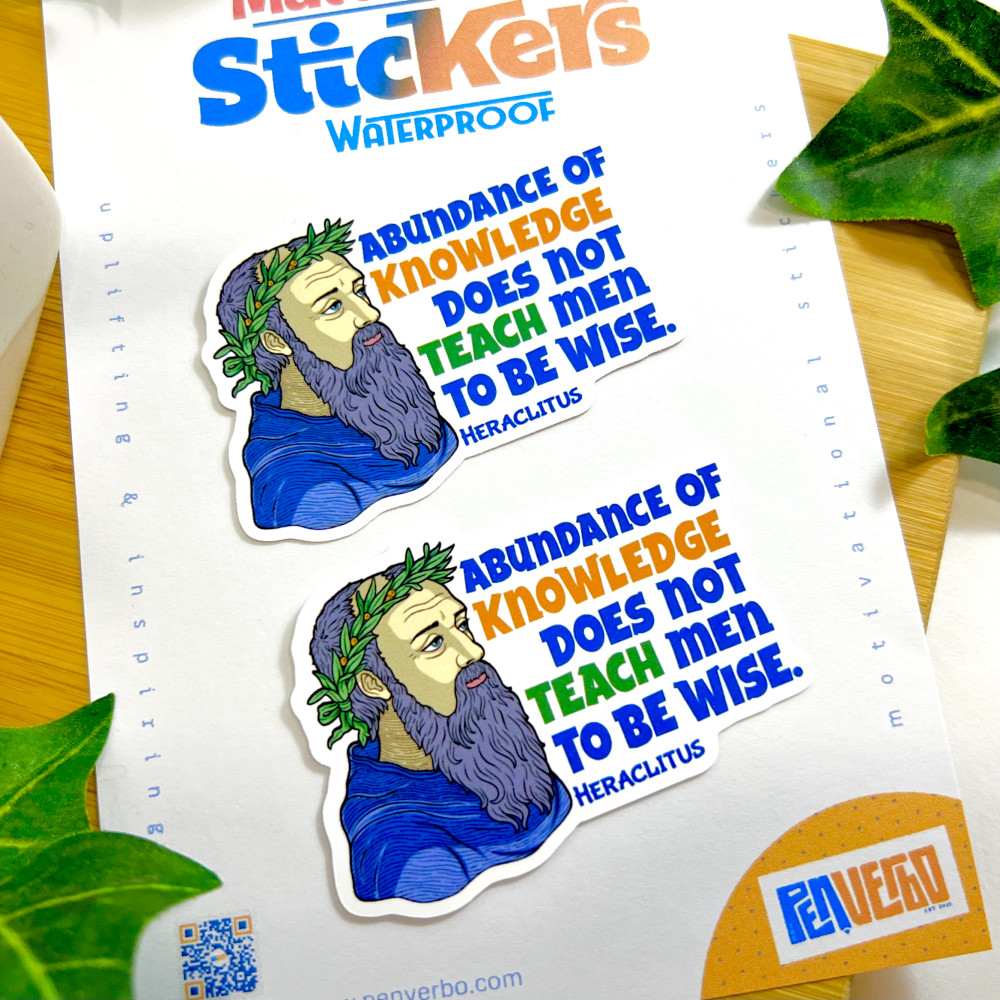 Heraclitus Motivational Quote Sticker 2pcs | Inspirational Quote Sticker | PI532