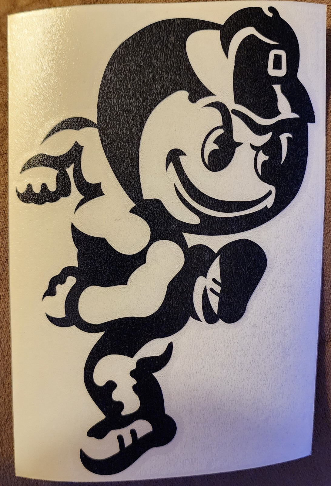 Ohio State Brutus Mascot Vinyl Decal Red, White or Black 6 Inches Tall