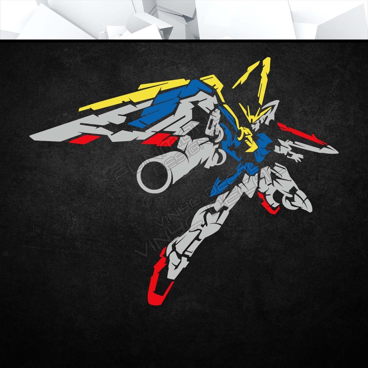 Wing Gundam Ver.Ka Vinyl Decal Sticker (Anime Mecha Car Laptop PC Tower Decor)
