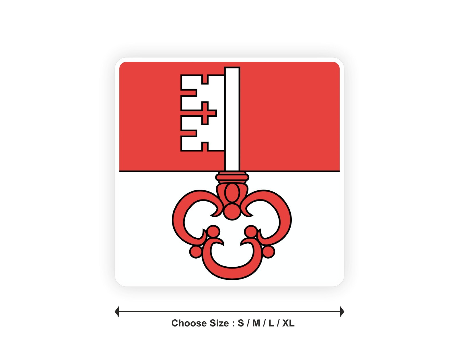 Sticker flag SWITZERLAND OBWALDEN OBWALD swiss 2,7′′(S) -7,8′′(XL) decal