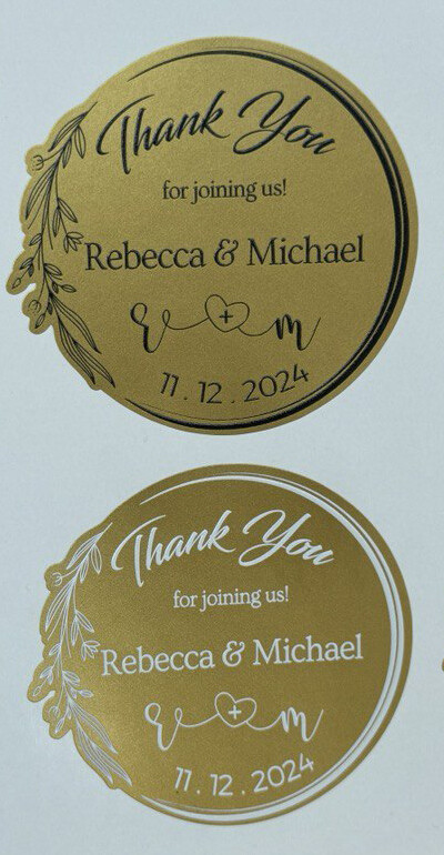 Custom Waterproof Metallic Gold Stickers Custom Gold Foil Labels Gold Stickers
