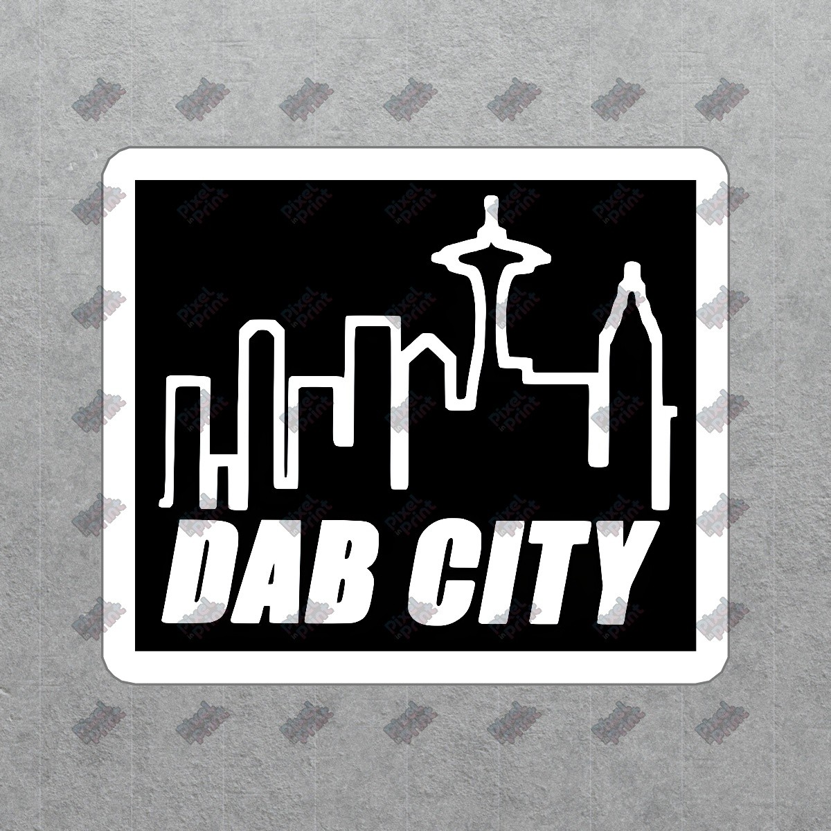 Dab City Skyline Vinyl Sticker Urban Art Decal Perfect for Laptops, #134208