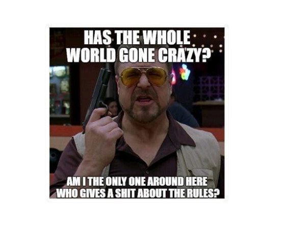 Big Lebowski Has the Whole World Gone Crazy Sticker Decal