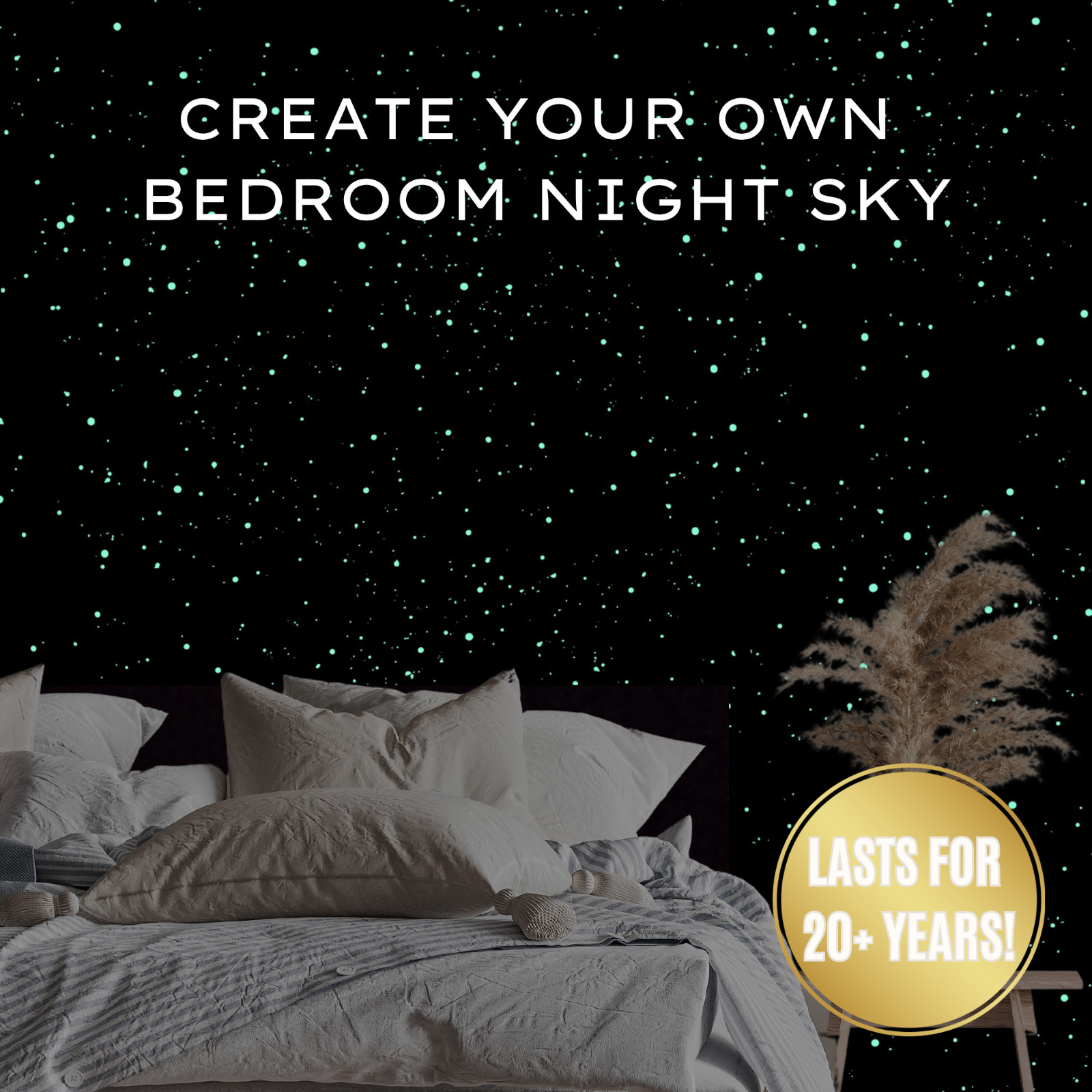 Glow in the Dark Star Kit – 5000+ DIY Realistic Ceiling Stars, NOT Stickers!