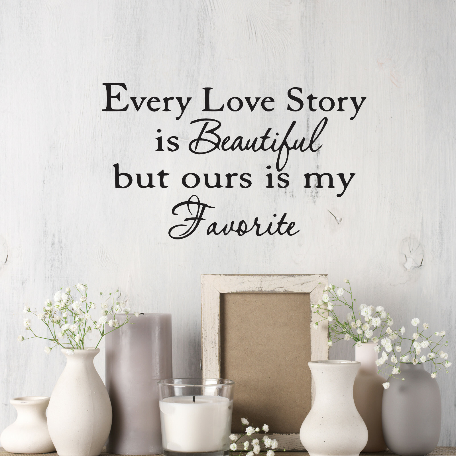 Wall Decal Love Romantic Favorite Home Living Room Vinyl Decor Black gz490