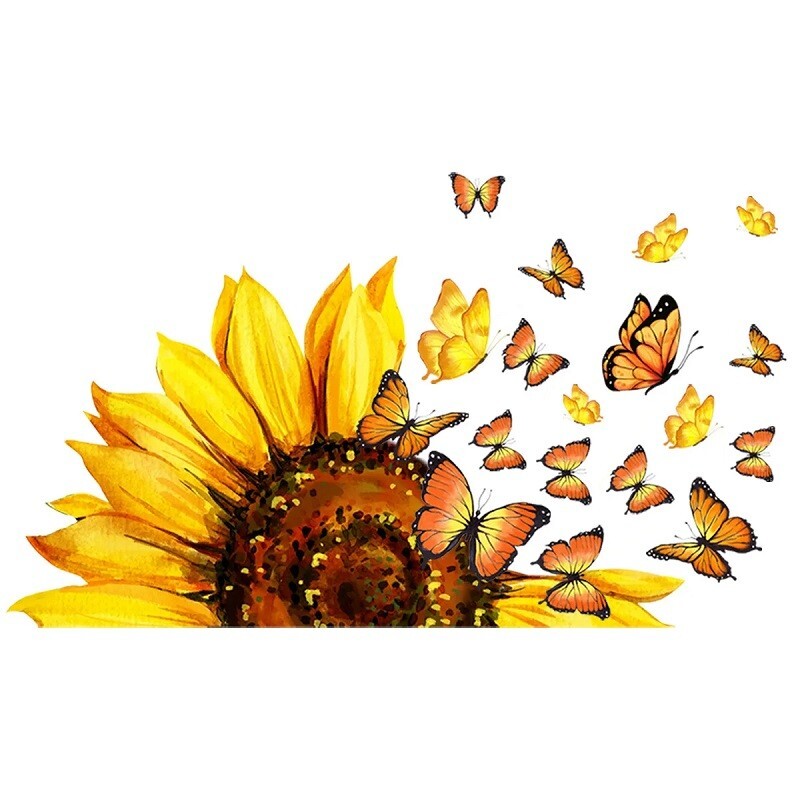 Wall Sticker Butterfly Flower Decal Vinyl Art Bedroom Kitchen Window Home Decor