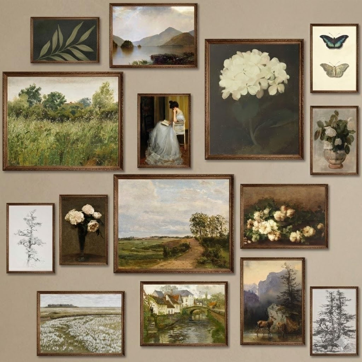 MAZUKO 15 Pcs Vintage Wall Art Decor, Vintage Posters for Room, Vintage Art P…