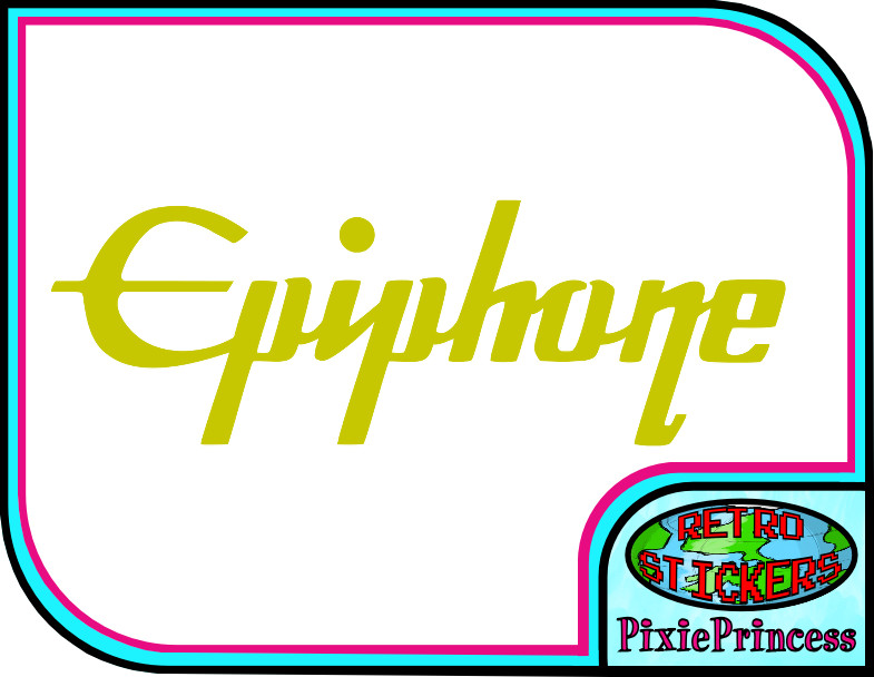 Epiphone Guitar Bass Logo Vinyl Sticker Flight Case Car Truck Wall Window Music