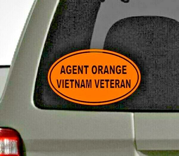 AGENT ORANGE VIETNAM VETERAN VINYL DECAL/STICKER EURO OVAL