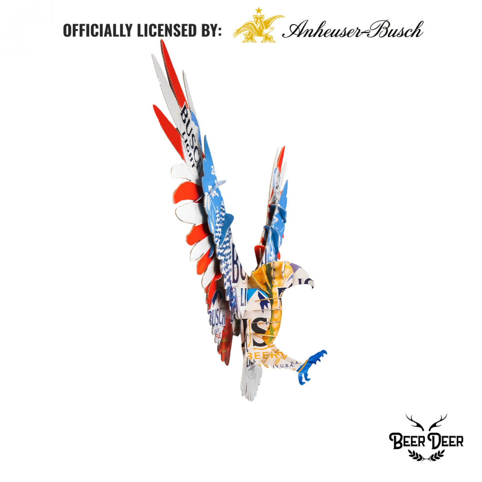 Busch Light Cardboard Eagle Mount Multi-Color