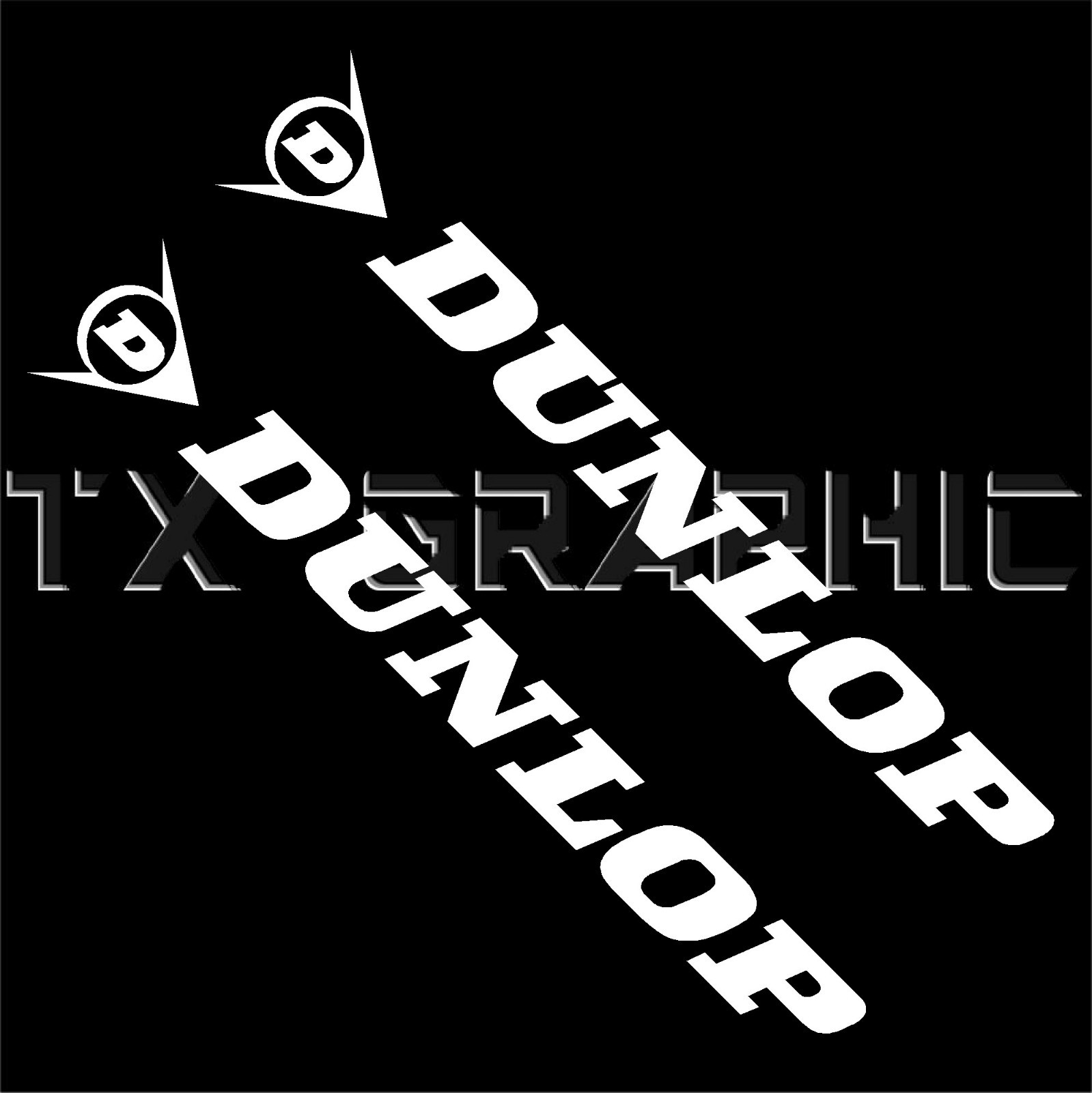 DUNLOP STICKER SET OF 2 VINYL DECAL CAR TIRE TIRES TENNIS GOLF