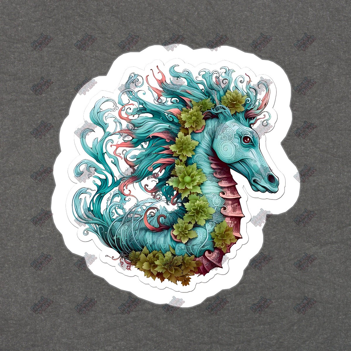 Artistic Sea Horse Vinyl Sticker Decal Perfect for Home Decor, #955509
