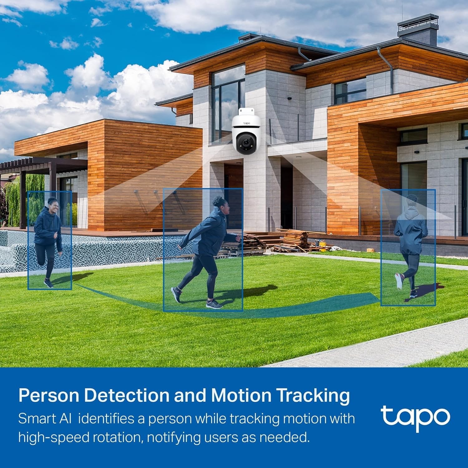 Tapo 1080P Outdoor Wired Wi-Fi Camera 360° View Pan Tilt Motion Tracking C500
