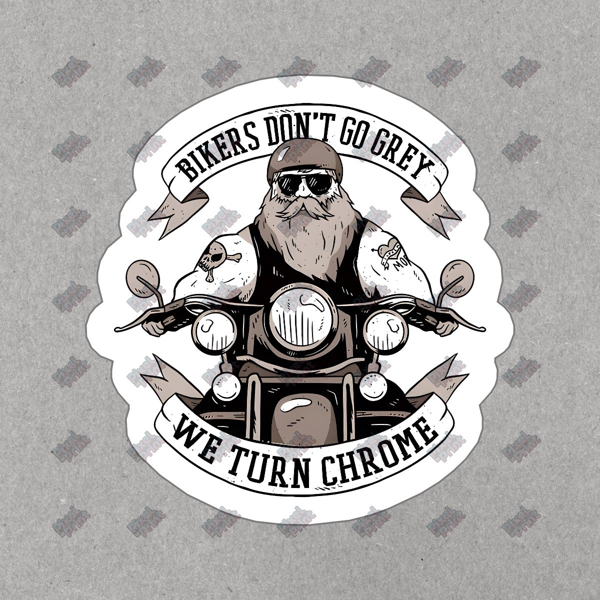 Bikers Dont Go Grey Vinyl Sticker Motorcycle Decal Cool Biker Gift #688469