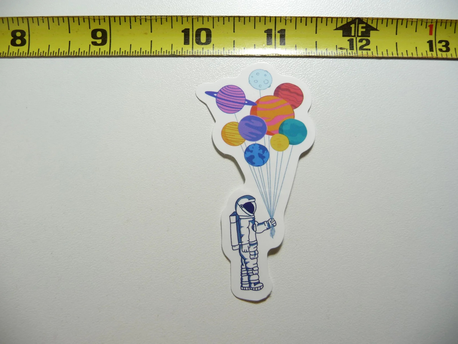 ASTRONAUT PLANET BALLOONS SMALL STICKER DECAL EXPLORATION OUTER GALAXY UNIVERSE