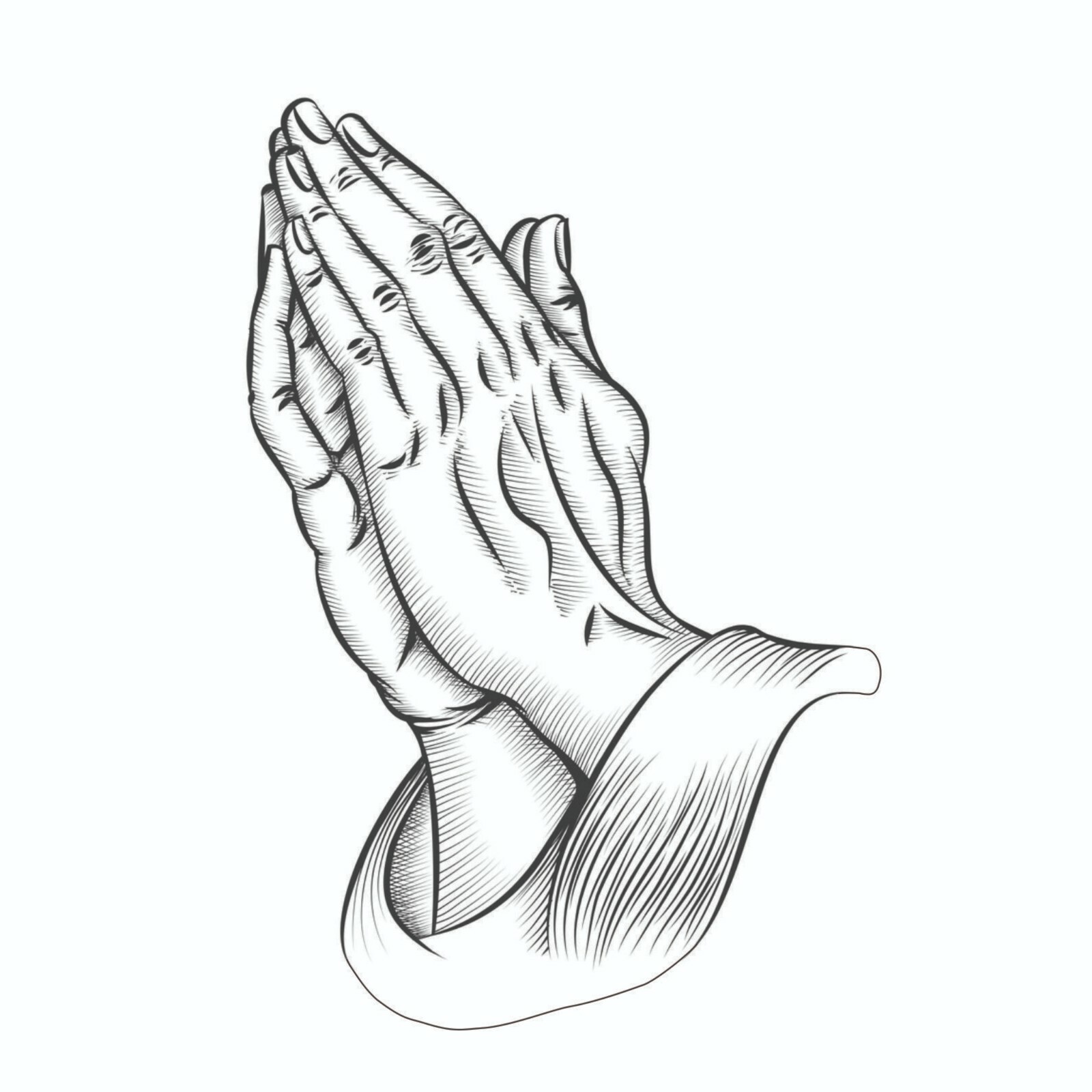Preying Hands Sticker – Decal