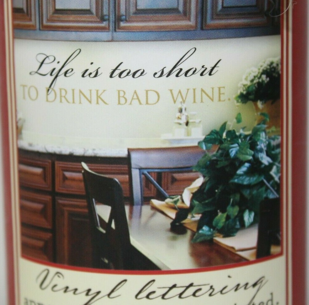 DCWV Home Removable Vinyl Lettering "Life is too short…." 20.22"x4.74"