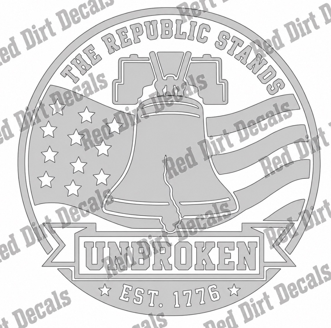 1776 Liberty Bell Vinyl Decal Sticker Patriotic American Flag USA Freedom