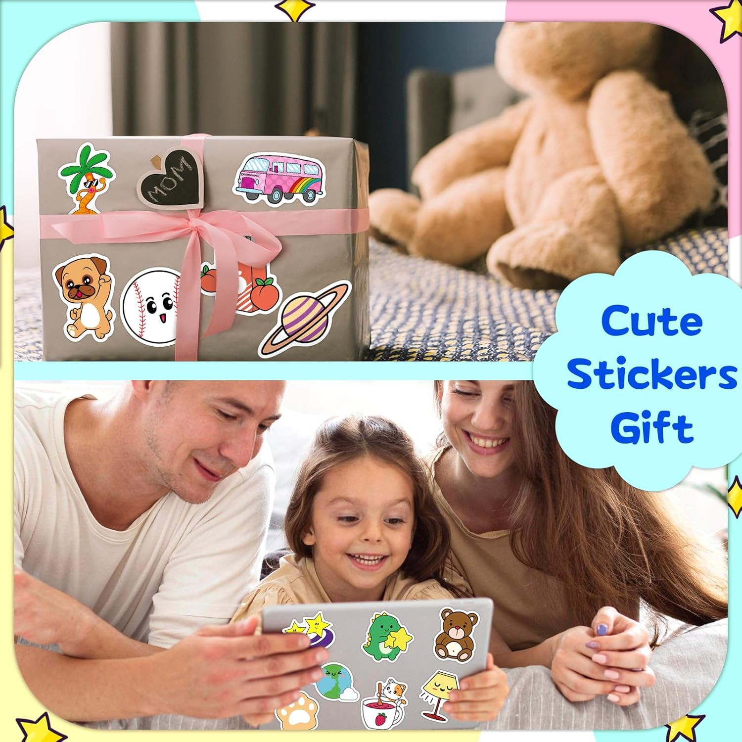 600PCS Cute Animal Stickers – Kawaii Waterproof Vinyl Stickers for Kids