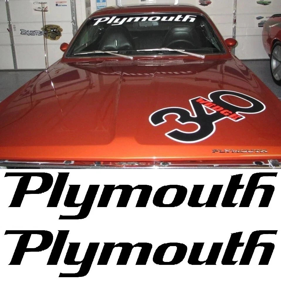 PLYMOUTH Decal Plymouth Car Die Cut Vinyl Decal Sticker – Any Size Any Color