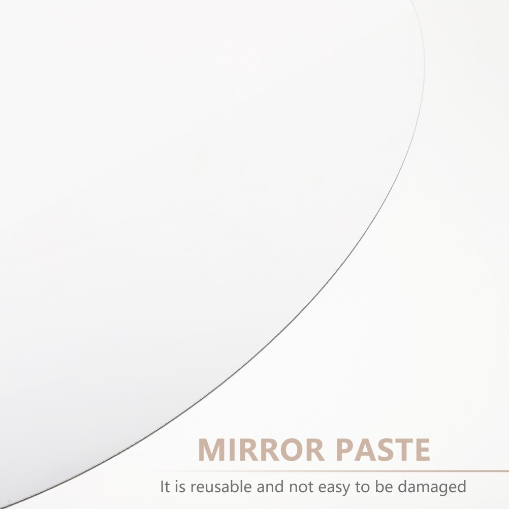 2Pcs Silver Acrylic Plastic Mirror Stickers DIY Home Wall Decoration Decals