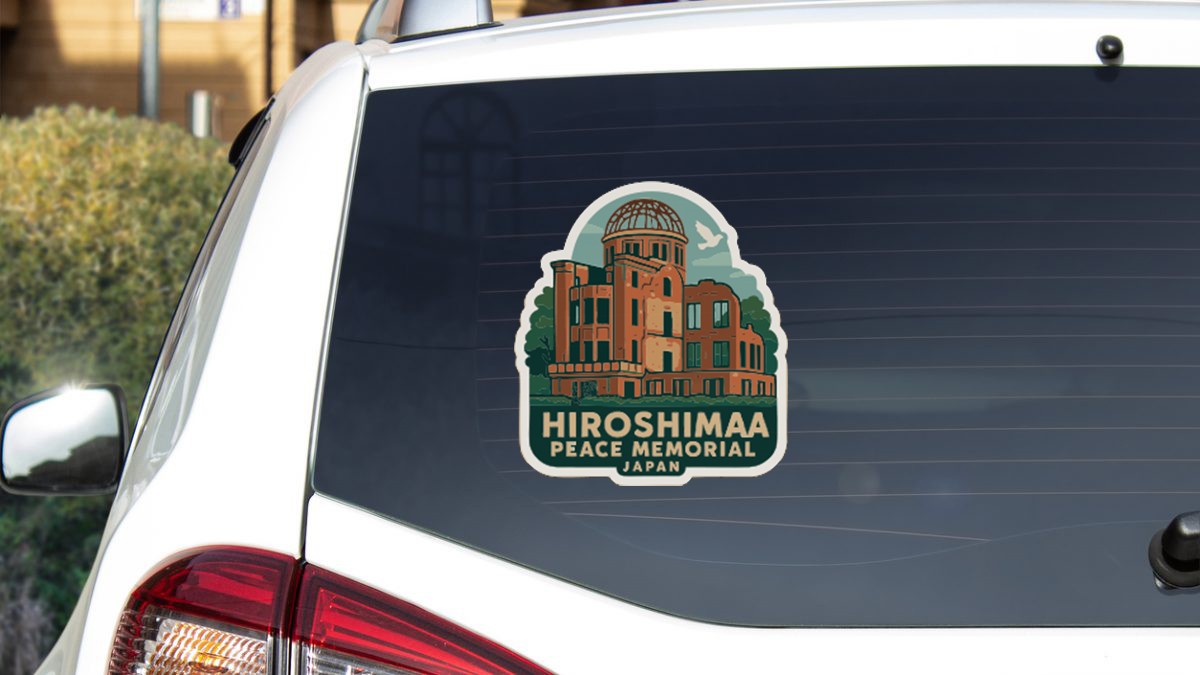 Hiroshima Peace Memorial Japan Sticker Decal Vinyl Die-Cut Symbolic Landmark