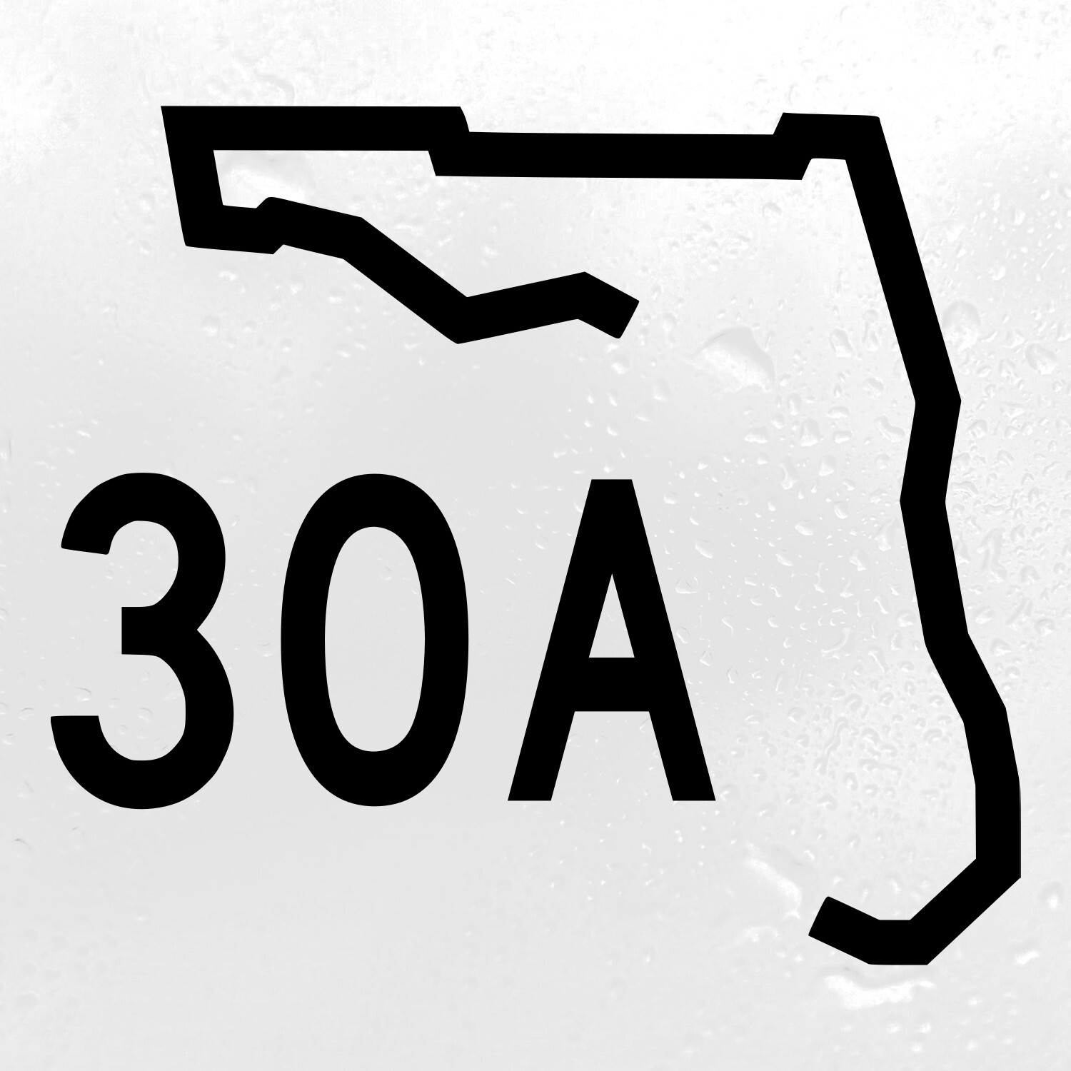 30A Florida Highway Vinyl Decal | Scenic Beach Coastal Walton | Die Cut Sticker