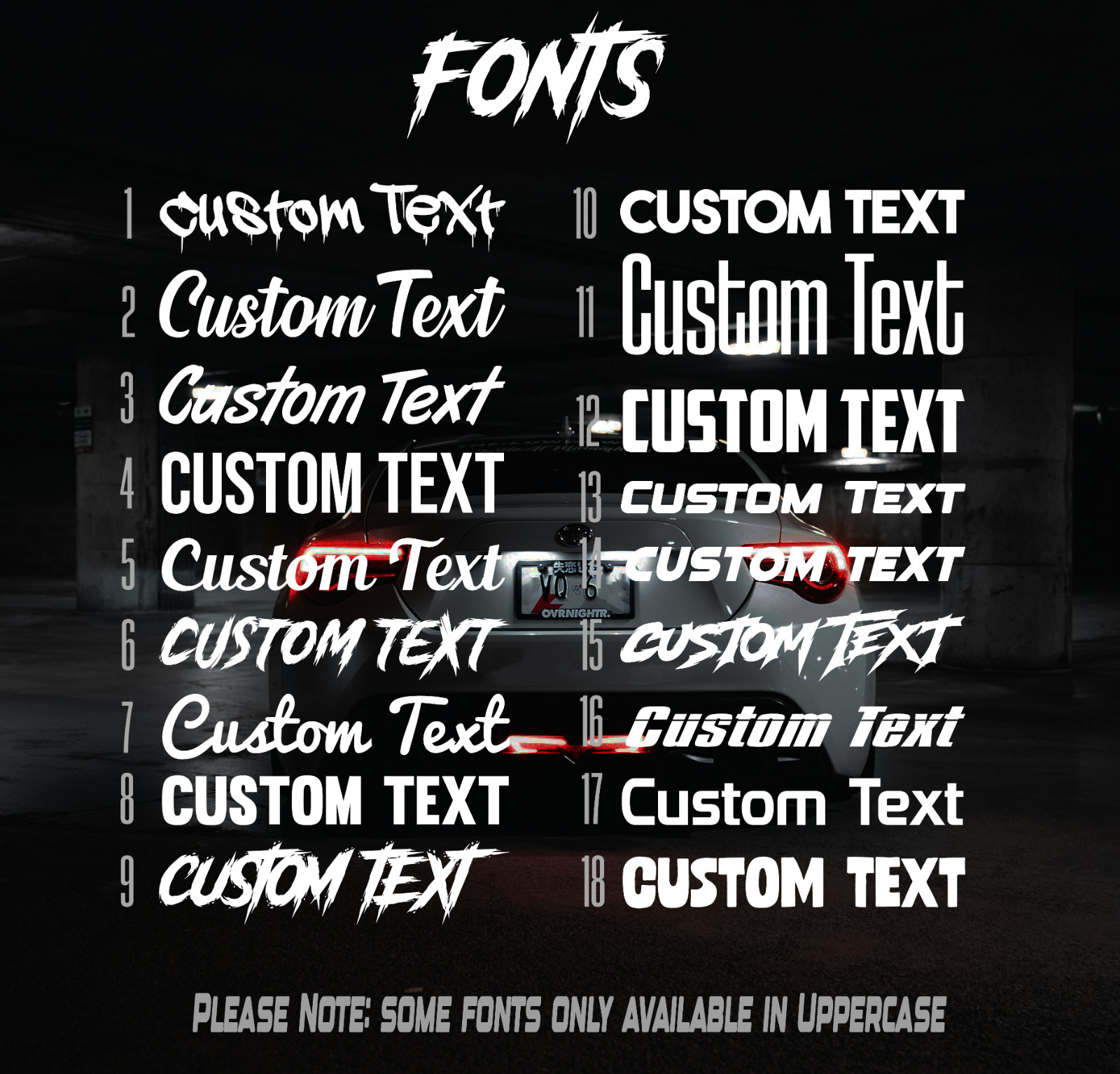 24-inch Custom Text Vinyl Decal – Personalized Text Sticker/Banner