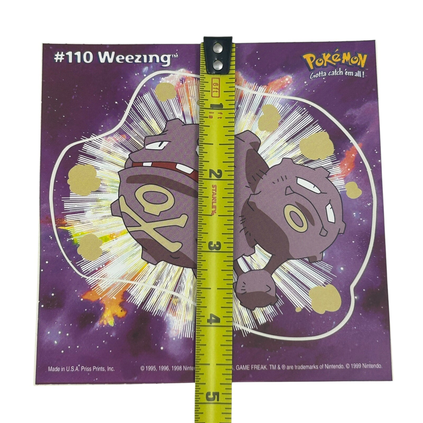 Pokemon Collect ’em Stick-Ups Weezing #110 Large 4” Sticker Priss Prints