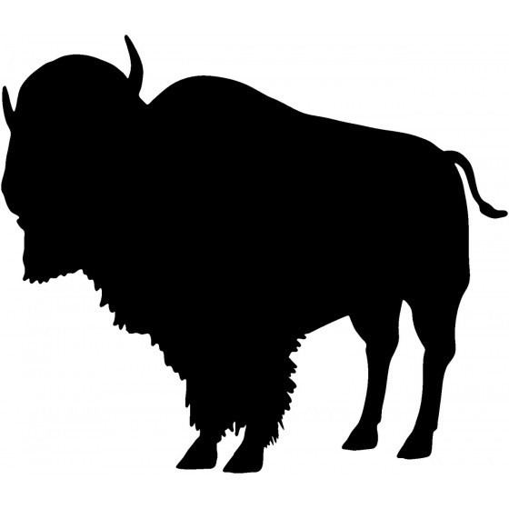 Bison Sticker Large 7" x 6" Vinyl Decal, Waterproof, Durable Outdoor