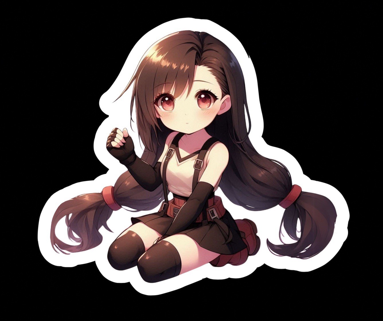 Tifa Hartlock, Final Fantasy 7, FF7, FFVII, Glossy Vinyl sticker, Decal