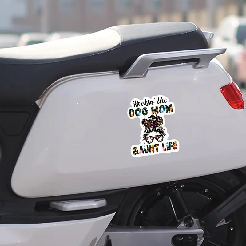 Dog Mom And Aunt Life Vinyl Decal – 5"x6" – for Cars, Laptops, and More