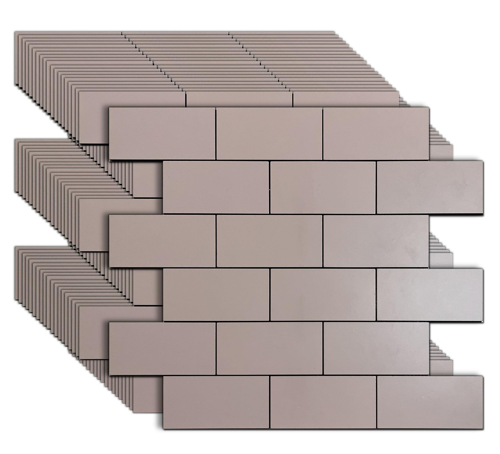 20-Peel and Stick Aluminum Composite Subway Tile, 3D Texture Floor Stickers, …