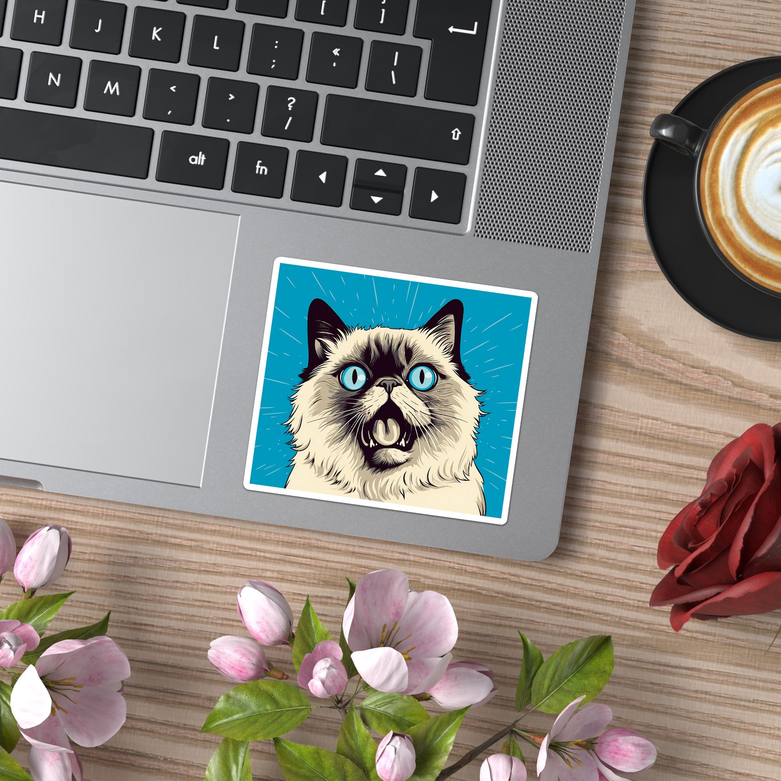 Popart Himalayan Cat – Vinyl Decal Sticker – Car Window Laptop – ebn11863