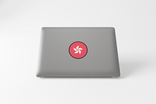 Hong Kong Flag Circle Sticker Decal