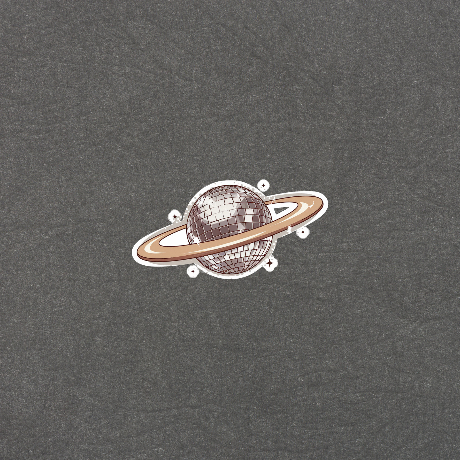 Retro Disco Ball Planet Sticker – Funky 70s Dance Party Decor #3937