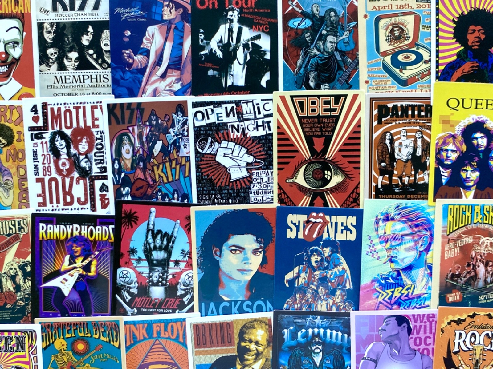 5-50 pcs Rock n Roll Singer Stickers, Rock Band Laptop Water Bottle Phone Decals