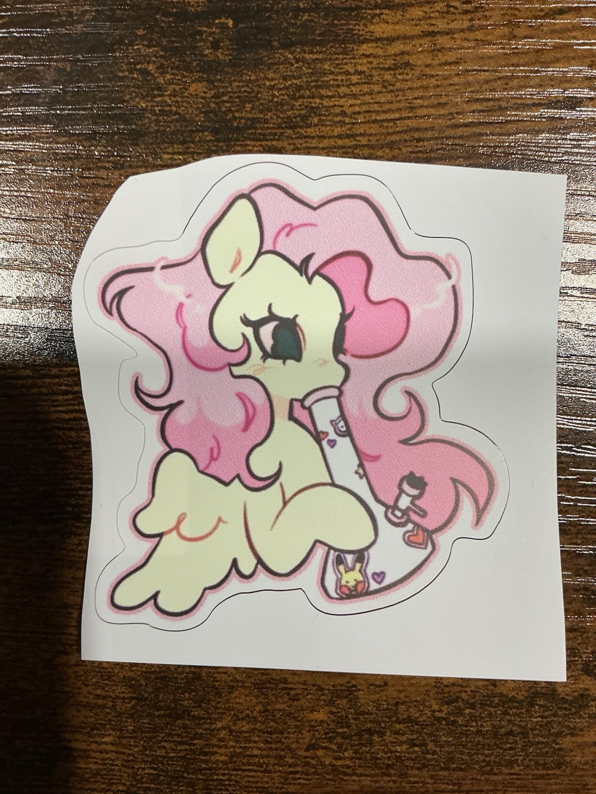 3” fluttershy my little pony mlp vinyl die cut sticker Hasbro
