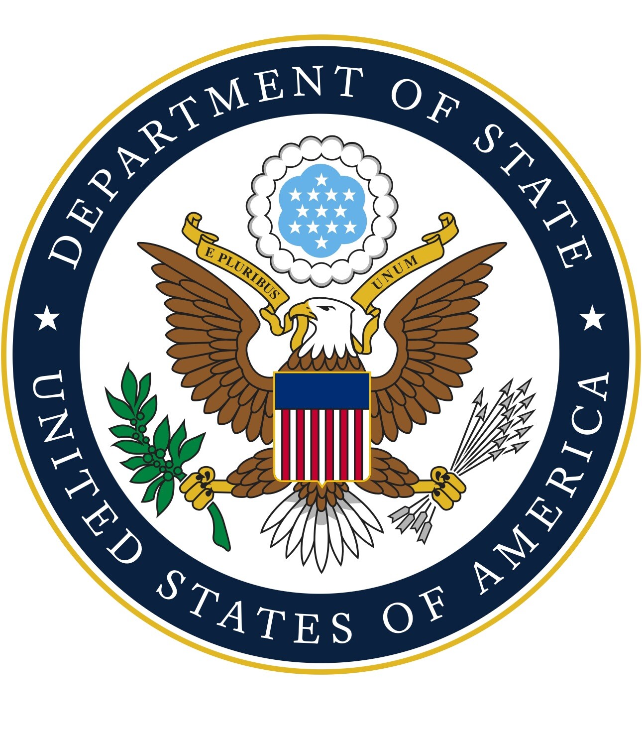 New 3” Round United States Department Of State Seal Vinyl Decal Sticker