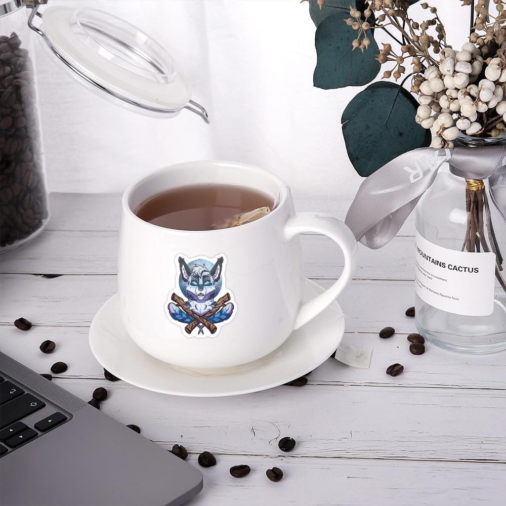 60PCS Warriors Cat Stickers for Kids Teens Adults, Cartoon Kids Stickers for Wat