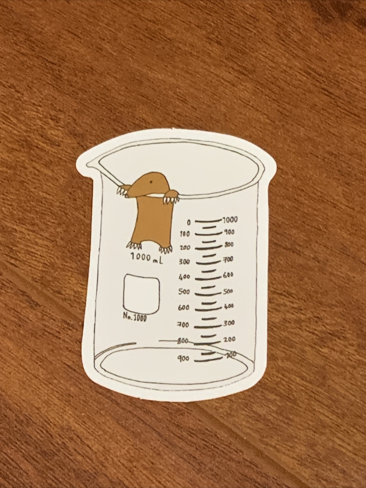 Science Mole In Cylinder Sticker – Decal For Hydroflask Laptop Skateboard