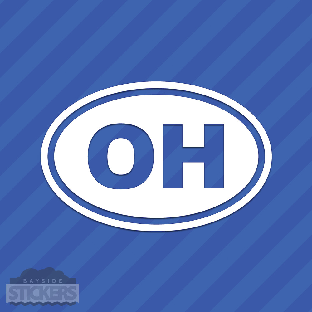 Ohio OH Oval Vinyl Decal Sticker