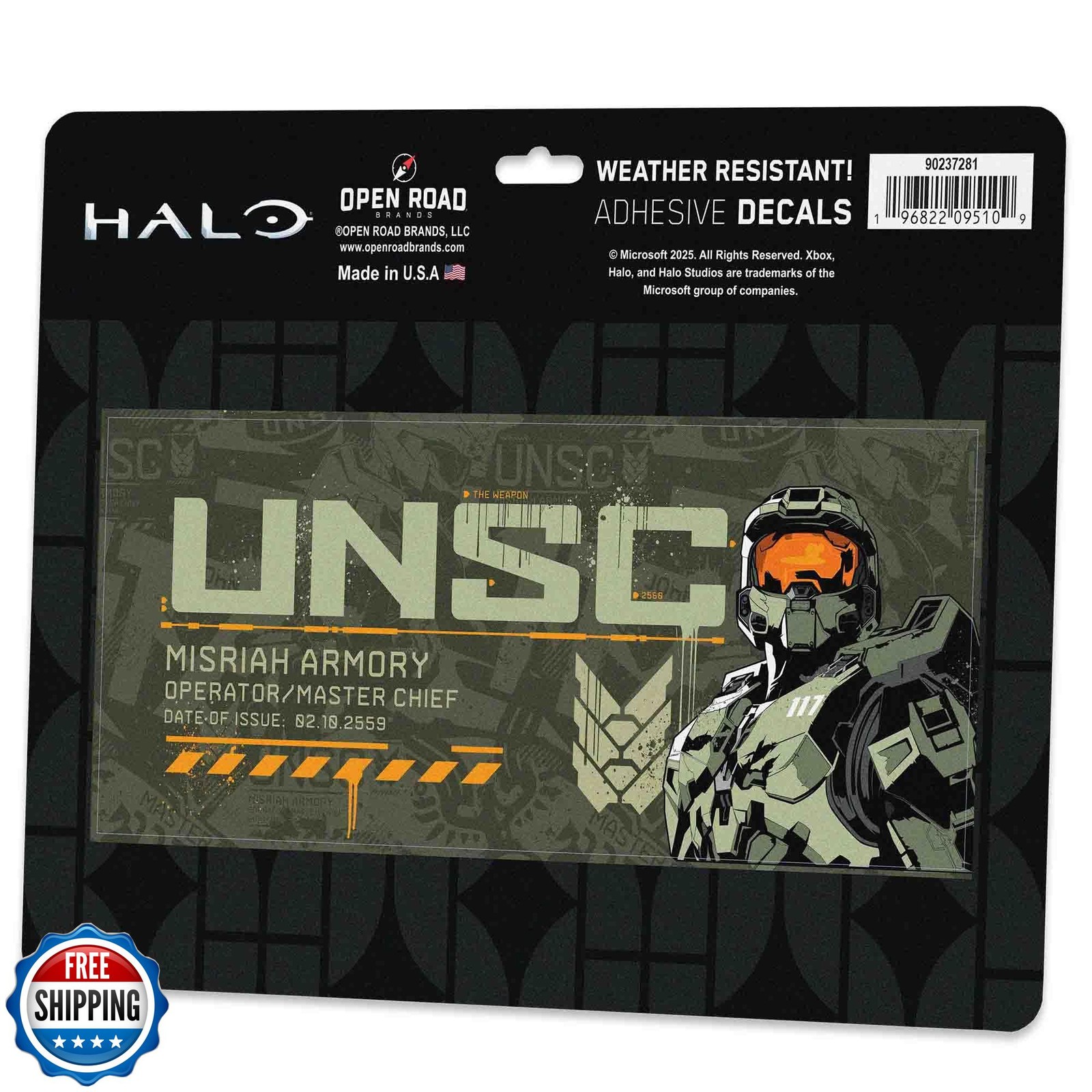 Halo UNSC Adhesive Vinyl Decal – Iconic Halo Sticker for Laptop, Car or Water