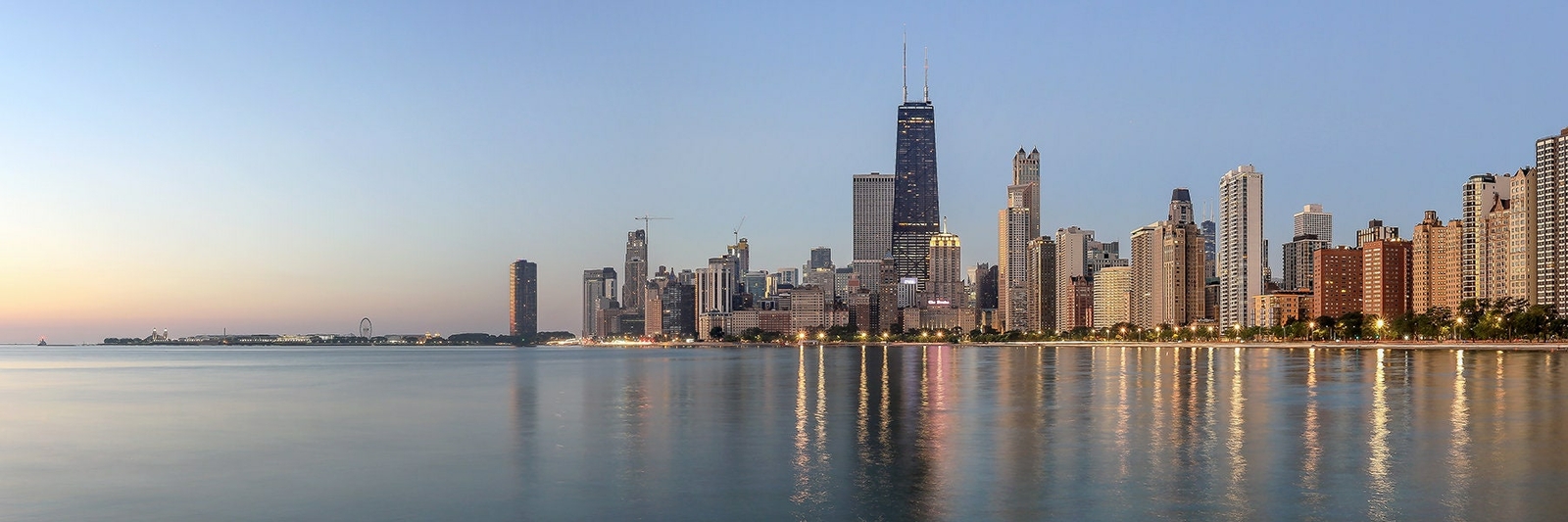 Canvas Print of Chicago Skyline, Panoramic 12×36 – 36×108"